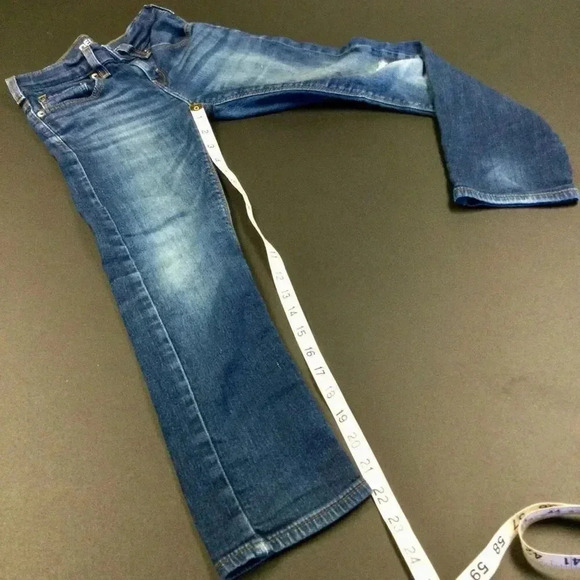 Levi's kids boys Blue Five Pocket Distressed Denizen Slim Jeans Size Regular 8 - Picture 9 of 11